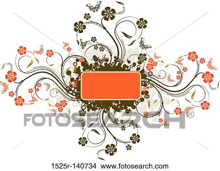Stock Illustration - Decorative floral background, vector. Fotosearch