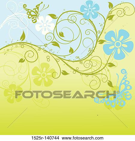 Decorative floral background, vector View Large Illustration Stock Illustration - Decorative floral background, vector. Fotosearch