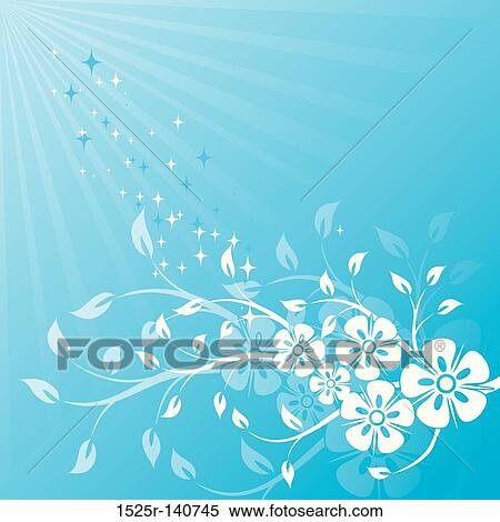Stock Illustration - Decorative floral background, vector. Fotosearch