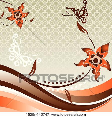 Decorative floral background, vector View Large Illustration Stock Illustration - Decorative floral background, vector. Fotosearch