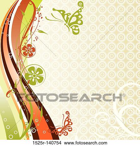 Decorative floral background, vector View Large Illustration Stock Illustration - Decorative floral background, vector. Fotosearch