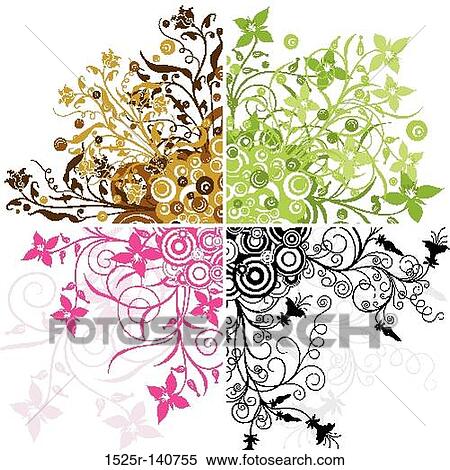 Decorative floral background, vector View Large Illustration Stock Illustration - Decorative floral background, vector. Fotosearch