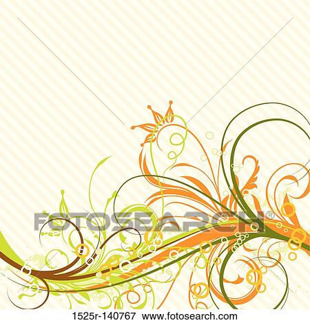 Decorative floral background, vector View Large Illustration Stock Illustration - Decorative floral background, vector. Fotosearch