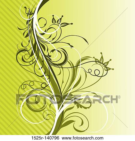 Decorative floral background, vector View Large Illustration Stock Illustration - Decorative floral background, vector. Fotosearch