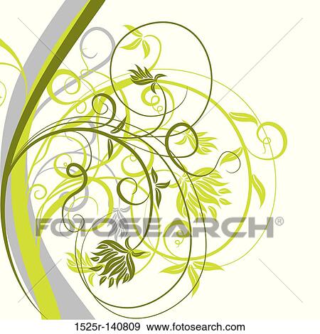 Decorative floral background, vector View Large Illustration Stock Illustration - Decorative floral background, vector. Fotosearch