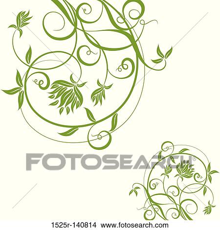 Decorative floral background, vector View Large Illustration Stock Illustration - Decorative floral background, vector. Fotosearch