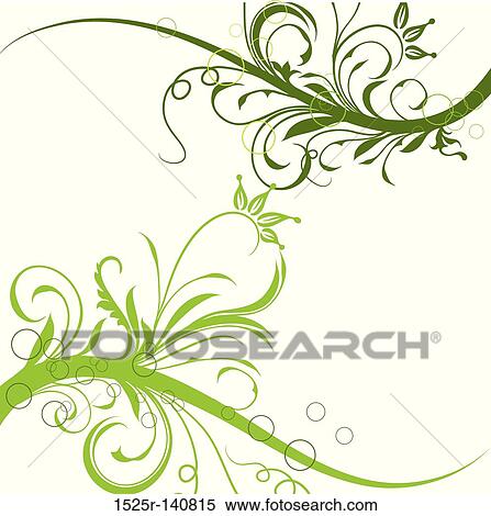 Stock Illustration - Decorative floral background, vector. Fotosearch