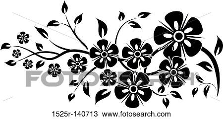 Decorative floral element for design, vector View Large Illustration Drawing - Decorative floral element for design, vector. Fotosearch