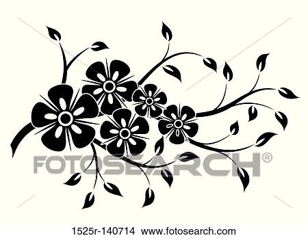 Decorative floral element for design, vector View Large Illustration Stock Illustration - Decorative floral element for design, vector. Fotosearch