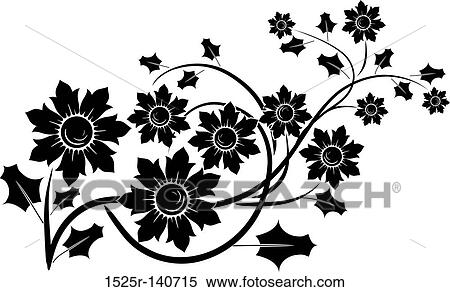 Decorative floral element for design, vector View Large Illustration Stock Illustration - Decorative floral element for design, vector. Fotosearch