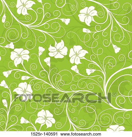 Decorative floral pattern, vector View Large Illustration Clip Art - Decorative floral pattern, vector. Fotosearch