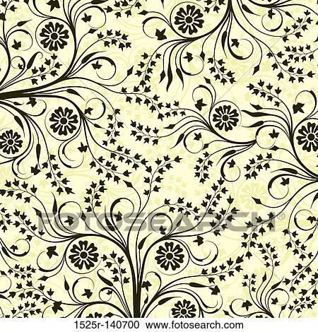 Decorative floral pattern, vector View Large Illustration Clipart - Decorative floral pattern, vector. Fotosearch