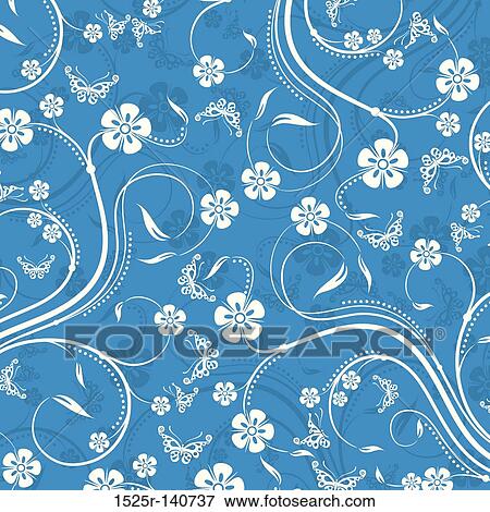 Decorative floral pattern, vector View Large Illustration Stock Illustration - Decorative floral pattern, vector. Fotosearch
