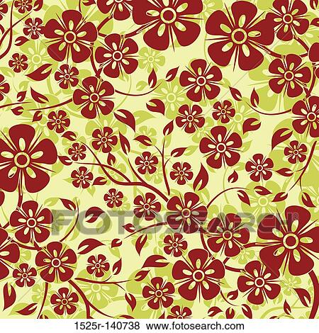 Decorative floral pattern, vector View Large Illustration Stock Illustration - Decorative floral pattern, vector. Fotosearch