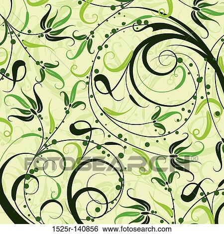 Decorative floral pattern, vector View Large Illustration Stock Illustration - Decorative floral pattern, vector. Fotosearch