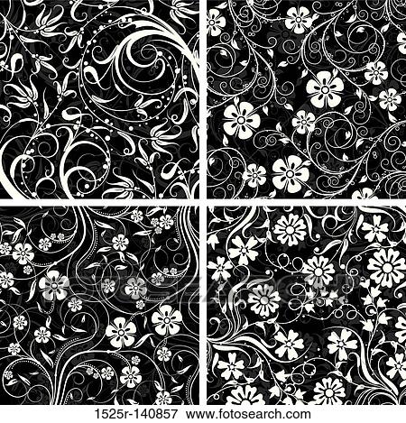 Decorative floral pattern, vector View Large Illustration Stock Illustration - Decorative floral pattern, vector. Fotosearch