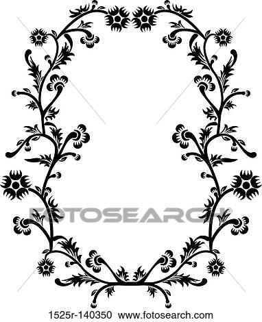 Clipart - Decorative frame, vector illustration. Fotosearch