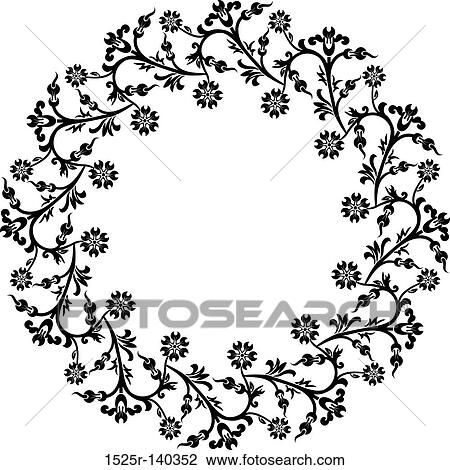 Drawing - Decorative frame, vector illustration. Fotosearch