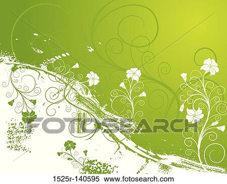 Decorative grunge floral background, vector View Large Illustration Stock Illustration - Decorative grunge floral background, vector. Fotosearch