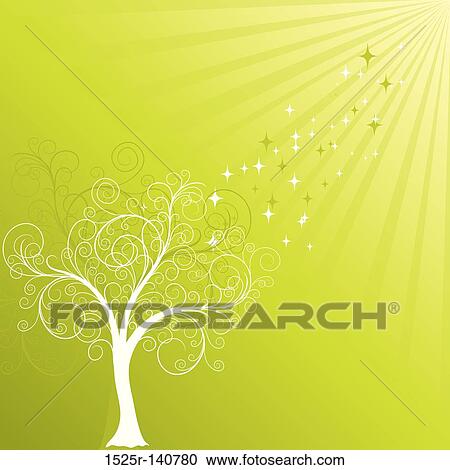 Decorative tree background, vector View Large Illustration Clipart - Decorative tree background, vector. Fotosearch
