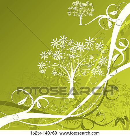 Decorative tree background, vector View Large Illustration Stock Illustration - Decorative tree background, vector. Fotosearch