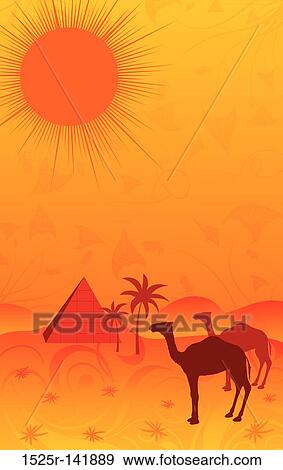Desert View Large Illustration Stock Illustration - Desert. Fotosearch