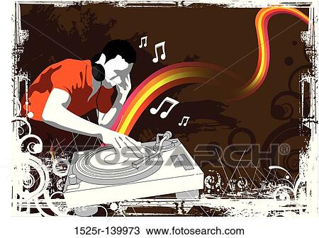 Disco Party Beats View Large Illustration Drawing - Disco Party Beats. Fotosearch