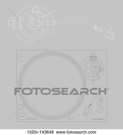 Stock Illustration - DJ TURNTABLE. Fotosearch