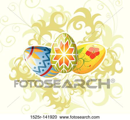 Easter eggs View Large Illustration Clipart - Easter eggs. Fotosearch