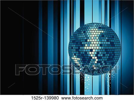 Electric Disco Ball View Large Illustration Clipart - Electric Disco Ball. Fotosearch