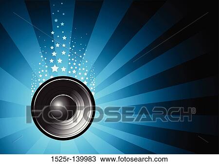 Electric Speaker View Large Illustration Drawing - Electric Speaker. Fotosearch