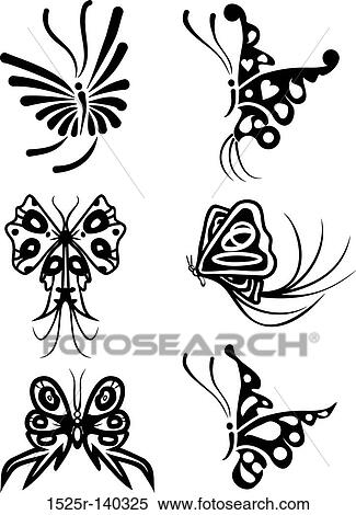 Element for design, butterfly View Large Illustration Stock Illustration - Element for design, butterfly. Fotosearch