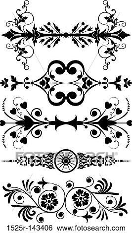 Element for design, corner flower, vector View Large Illustration Stock Illustration - Element for design, corner flower, vector. Fotosearch
