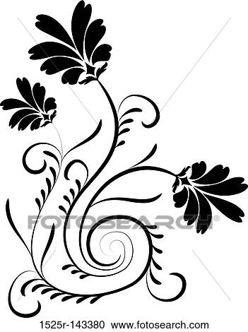 Element for design, flower View Large Illustration Clipart - Element for design, flower. Fotosearch