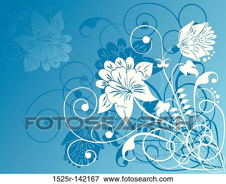 Element for design, flowers ornament View Large Illustration Stock Illustration - Element for design, flowers ornament. Fotosearch