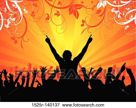 excited audience View Large Illustration Stock Illustration - excited audience. Fotosearch