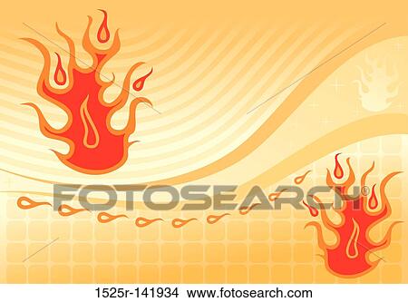 Fiery background View Large Illustration Stock Illustration - Fiery background. Fotosearch