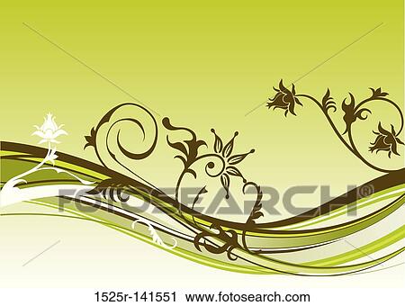 Floral abstract background, vector View Large Illustration Clip Art - Floral abstract background, vector. Fotosearch