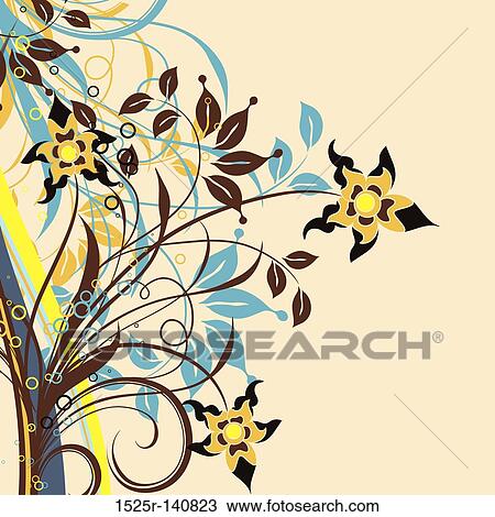 Floral abstract background, vector View Large Illustration Drawing - Floral abstract background, vector. Fotosearch