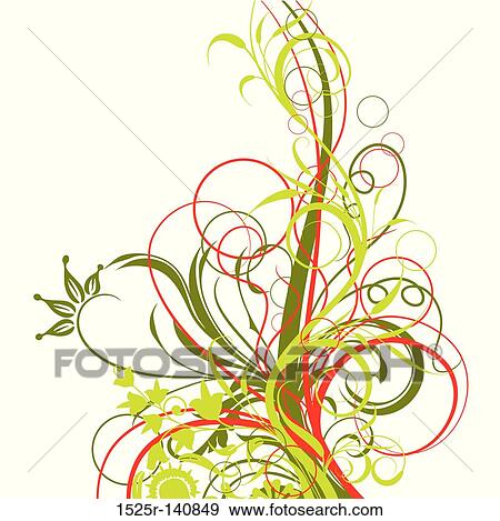 Floral abstract background, vector View Large Illustration Stock Illustration - Floral abstract background, vector. Fotosearch