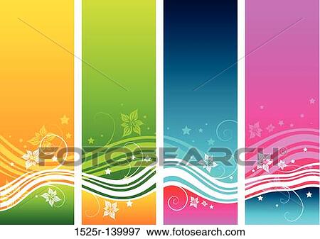 Stock Illustration - Floral Abstract Elements. Fotosearch