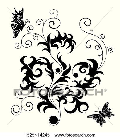Clip Art - Floral abstraction. Fotosearch