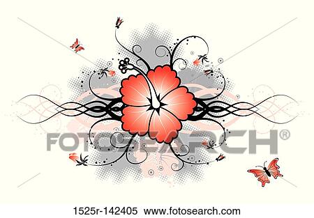 Floral abstraction View Large Illustration Stock Illustration - Floral abstraction. Fotosearch