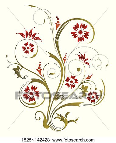 Floral abstraction View Large Illustration Stock Illustration - Floral abstraction. Fotosearch