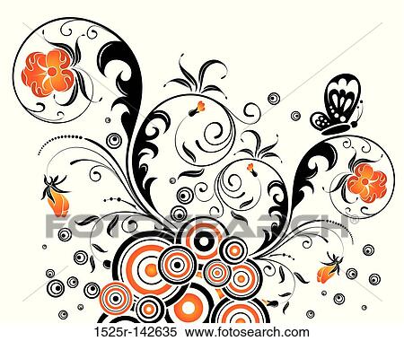 Stock Illustration - Floral abstraction. Fotosearch