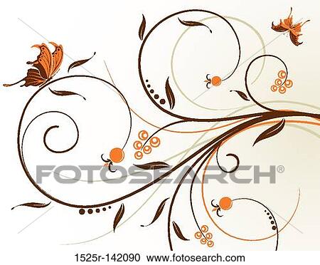 Floral background View Large Illustration Clipart - Floral background. Fotosearch