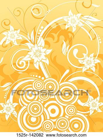 Floral background View Large Illustration Drawing - Floral background. Fotosearch