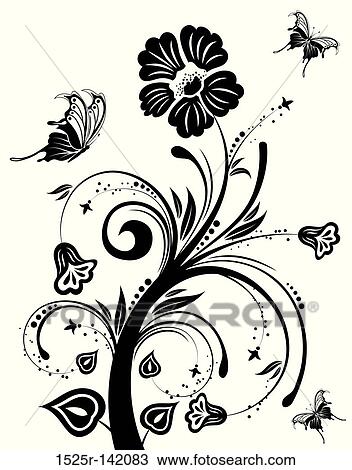 Floral background View Large Illustration Drawing - Floral background. Fotosearch