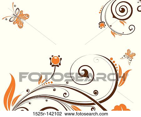 Floral background View Large Illustration Drawing - Floral background. Fotosearch