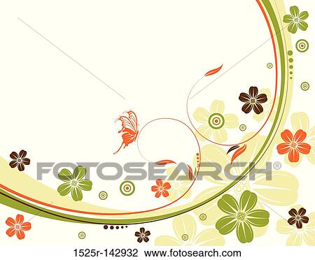 Floral background View Large Illustration Drawing - Floral background. Fotosearch
